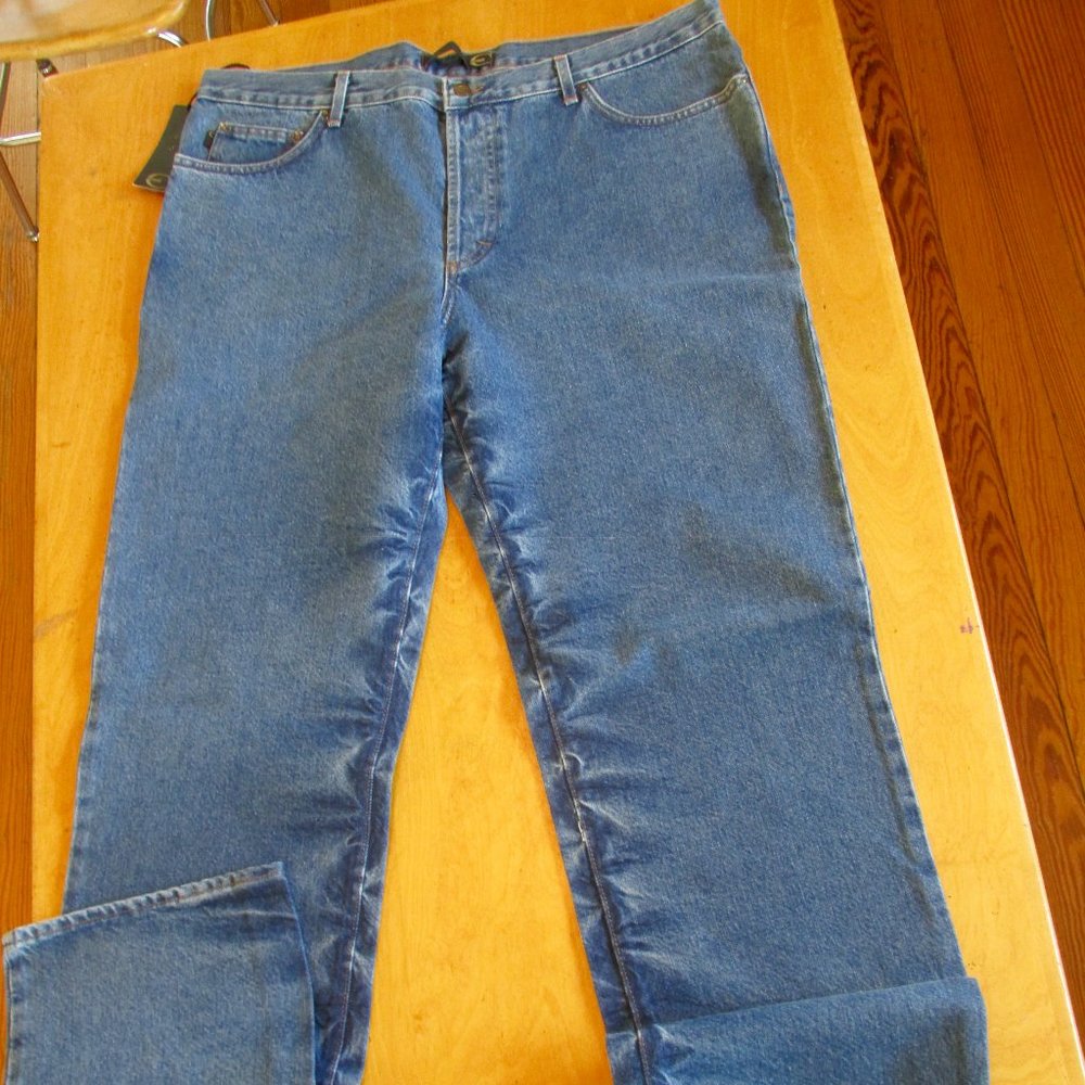 NWT Just Cavalli Men's Jeans...size 42 waist w/ Unique Whisker Fade on inseam
